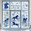 Christmas Window Stickers White Snowflake Elk Holiday Window Glass Door Decoration Stickers