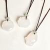 Handcrafted Natural Chalcedony Pendant Necklace Adjustable Natural Stone Clavicle Chain Accessory For Women