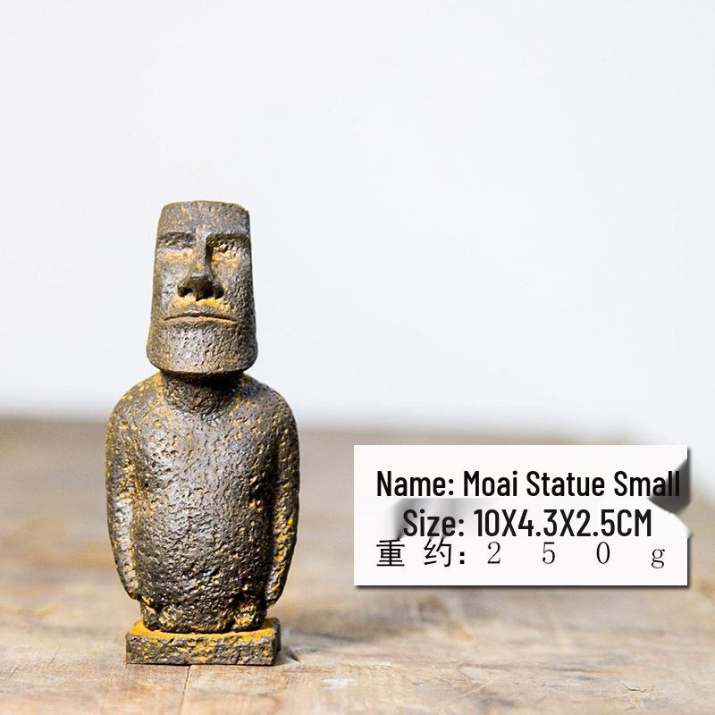 

Nordic Moai Stone Statue: Retro Decorative Ornament for Home or Office