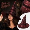 Lace Hooked Witch Hat for Halloween Costume and Party Accessories