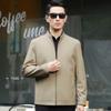 Middle-aged and Elderly Dad Jacket Men's Spring and Autumn New Business Casual Men's Top Lapel Thin Civil Servant Jacket