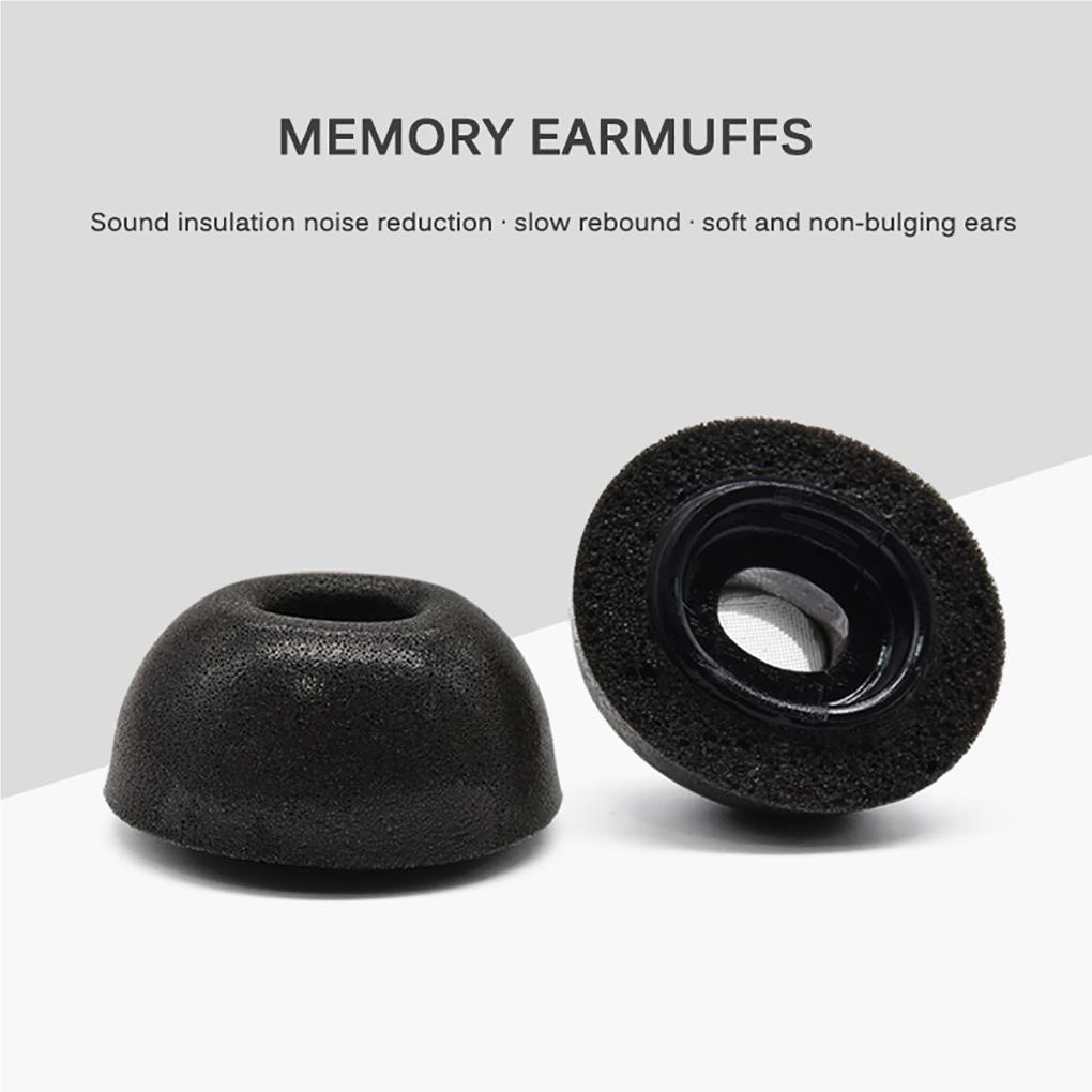 1 Pair Memory Foams Ear Tips Buds Black Gray Sponge Earplugs Pads Earbuds Grip Replacement for Earphone Accessories