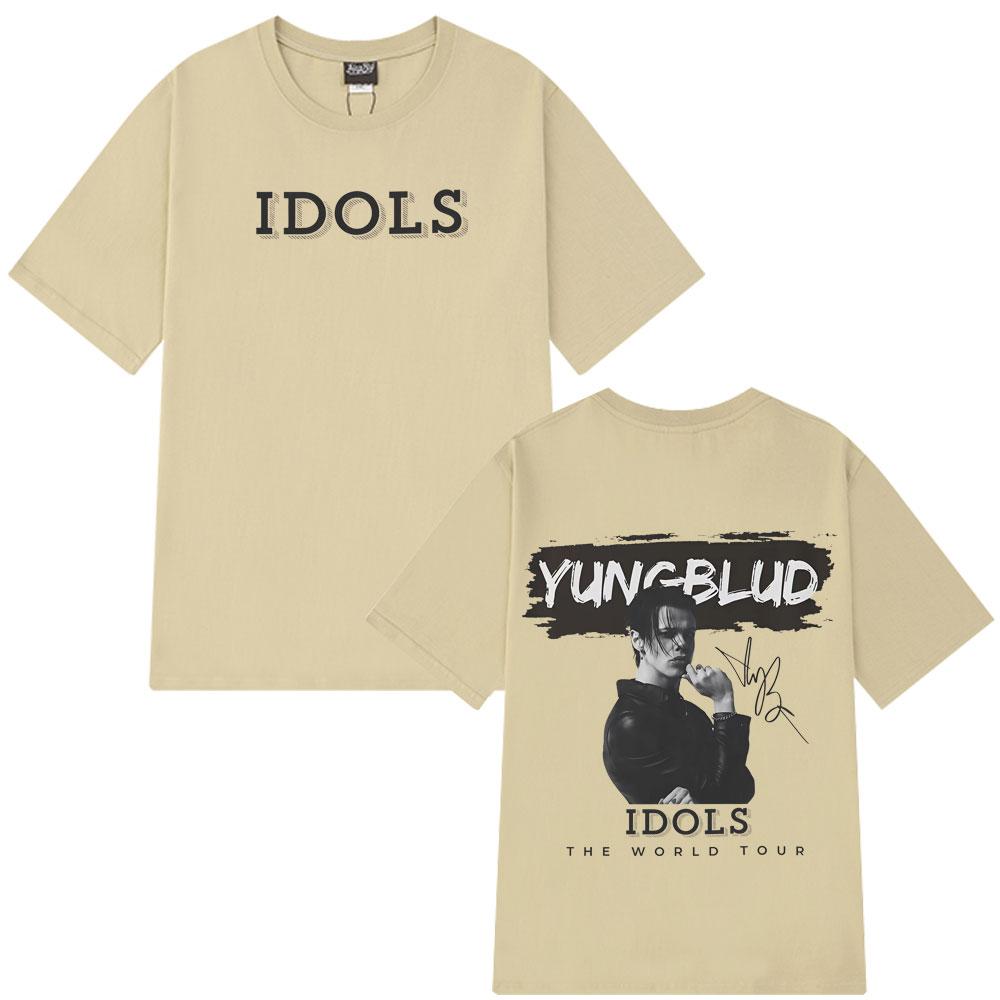 Personnalisation Yungblud Tournée Mondiale 2025 Nouveaux Idoles T-shirt Vintage Unisexe Unisexe Punk Rock T-shirts Manches Courtes Coton Hiphop Overs