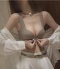 Original Japanese Light Cotton Seamless Front Buckle Bra for Small Chests - Thick, Gathered, No Steel Ring
