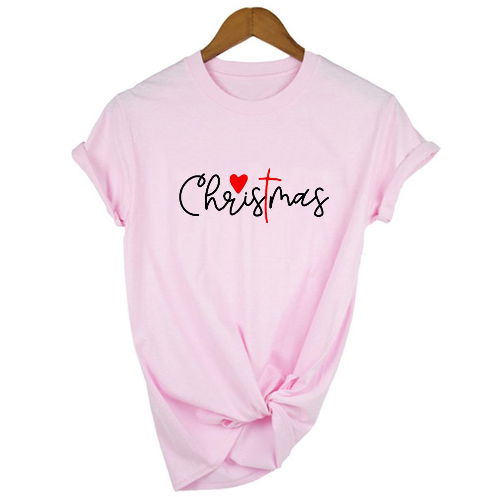 Weihnachts Christliche Frauen Grafik T-Shirts Jesus Glaube Ästhetisch Harajuku T-Shirt Xmas Geschenk T-Shirts