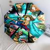 1 PC Automatic Folding Umbrella - Anime One Piece Pattern Portable Foldable Design With 8 Ribs Christmas Birthday Gifts