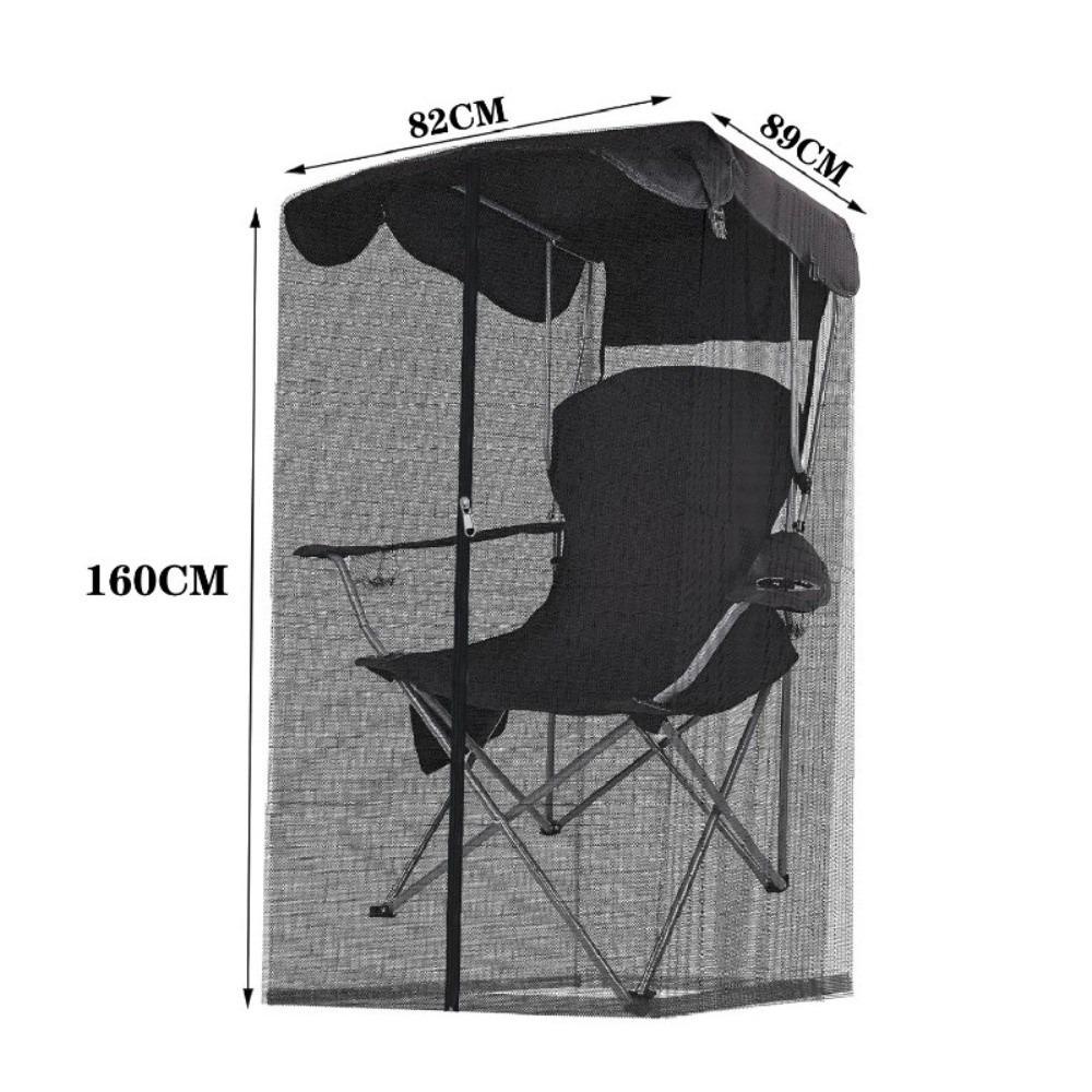Waterproof Roof Mosquito Net Swing Rocking Chair Smooth Zipper Mesh Tent Netting  Fishing чёрный