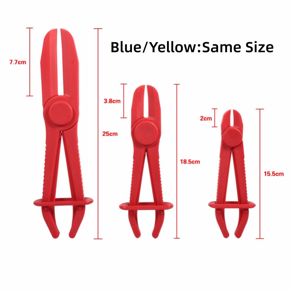 3PCS Nylon Hose Pinch Off Pliers Red Blue Yellow Fuel Line Clamp Tool Repair Workers