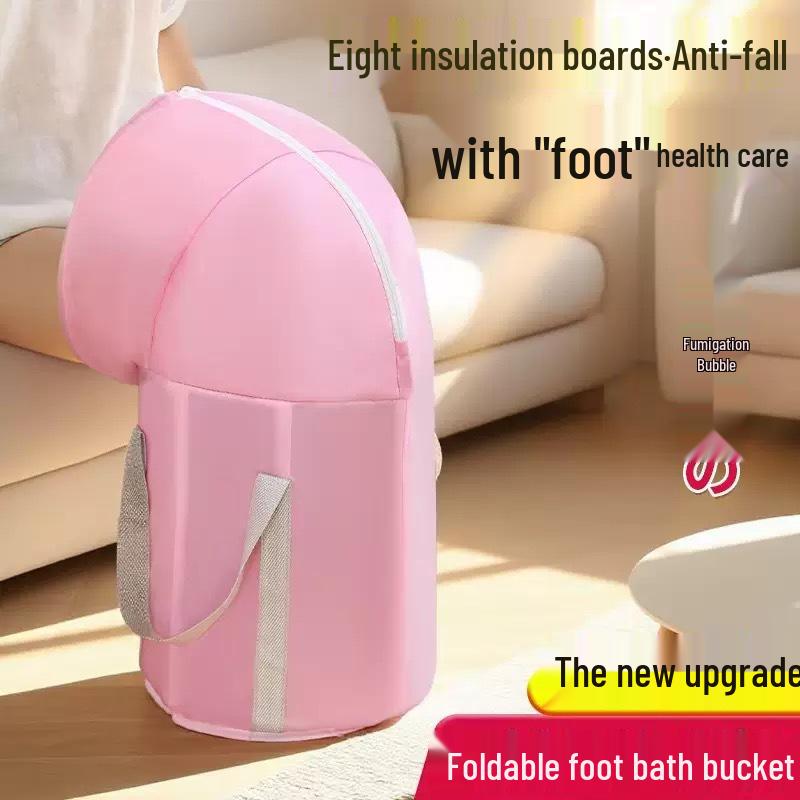 72cm Foldable Foot Bath Bucket for Home and Travel - Over Knee and Calf Use