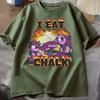 I Eat Chalk Deltarune Game Tshirt for Unisex Women Causal Funny Short Sleeve Round Neck Tshirt Streetwear Male Graphic T Shirts