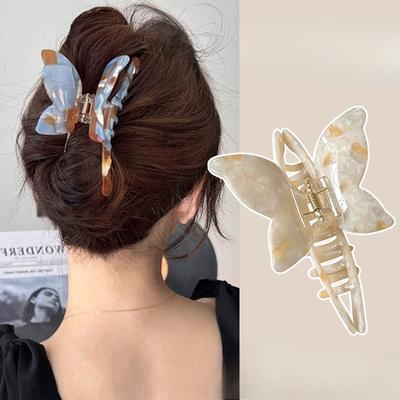 Gentle Acetate Bow Clip for Women High-end Look Shark Clip for Elegant Hair AccessoryGentle and Graceful