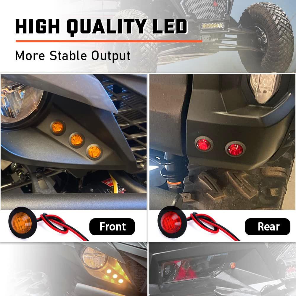 ATV UTV LED Turn Signal Light Kit Switch Relay Harness For Polaris Can Am Honda