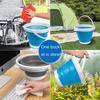 New Convenient Bathroom Silicone Folding Bucket Outdoor Car Wash Bucket Circular Fishing Gear 10L Kitchen Camping Bucket