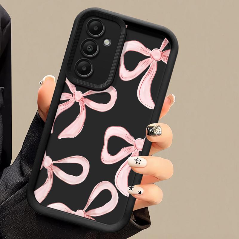 Phone case for Samsung Galaxy A55 A52 A33 cases A24 A15 A12 A23 A22 5G A54 A52s A53 A14 funda Cover Cool Luxury Red Cartoon Bow