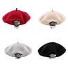 Comfortable Beret Cap for Stage Performers Daily Wear Theme Party Wool Blend Domed Hat for Women Winter Autumn Wear