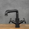 DARTFORD 1 low black free-standing washbasin tap