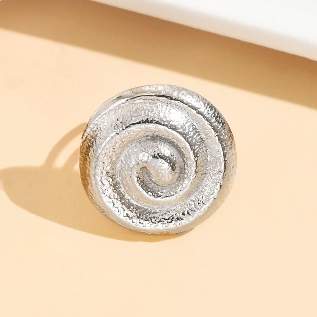 Stainless Steel Seashell Spiral Animal Ring - Women s Ocean Series Jewelry