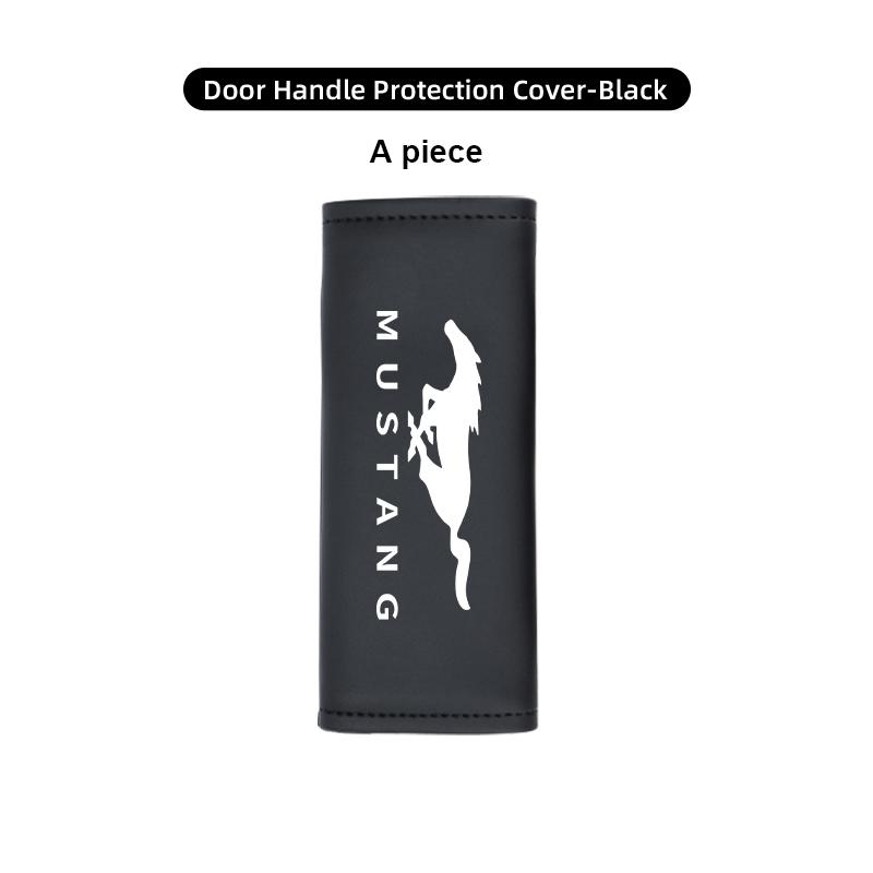 AAAE1 Car Door Inner Handle Non-slip Leather Protector Sleeve Case For Ford mk2 mk3 Ranger Mondeo mk4 S-MAX Kuga Mustang Fusion