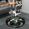 1PC Dragon Fantasy Office Round Area Rug, Mat Suitable For Office, Under Office Chairs Bedroom Living Room Home Decor, Room Deco