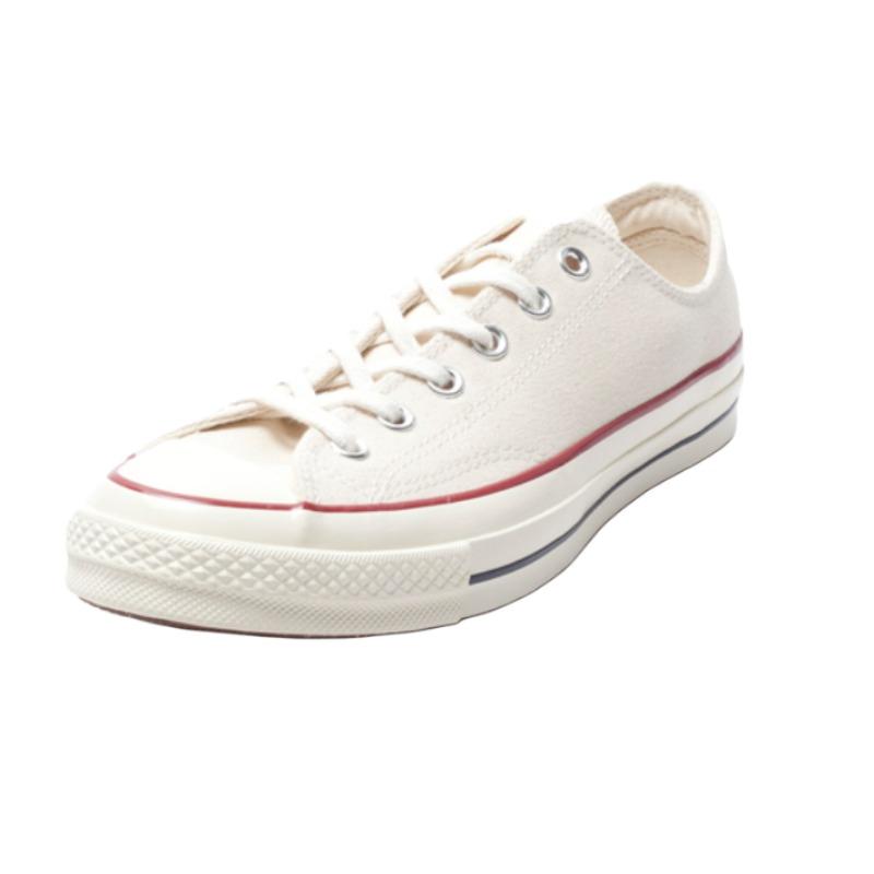 Converse Addict Chuck Taylor Leather Ox Comfortable Versatile Durable Breathable Low Top Skate Shoes Unisex Sneakers Beige 1CL880