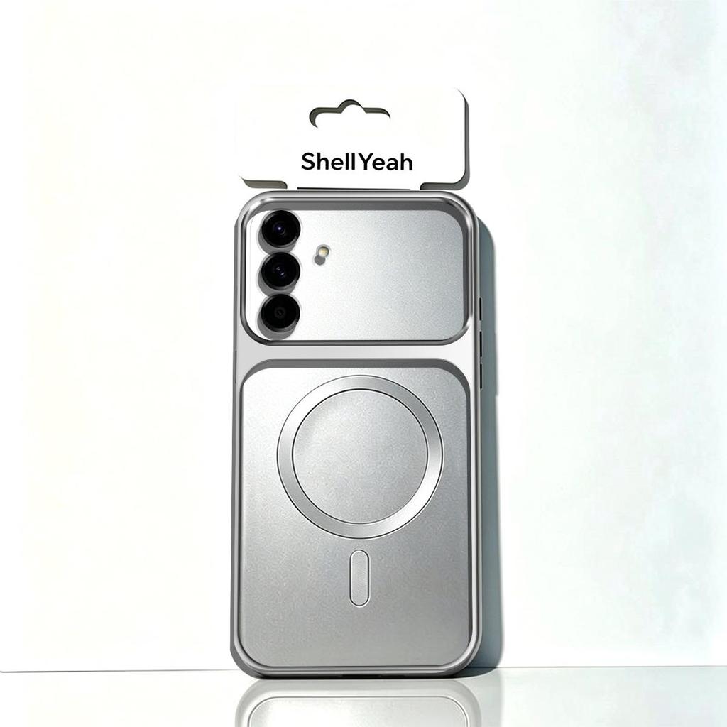 CD Texture Magnetic Ring Casing for Samsung Galaxy M36 5G Metallic Finish Shockproof Case Cover