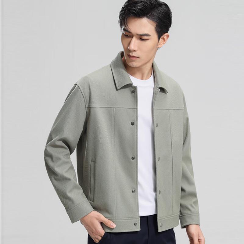 Fengmao Men's Solid Color Casual Lapel Jacket