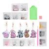 Diamond Painting Keychain Kit Stylish Pendant Cartoon DIY Embroidery Craft Decorations