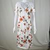 Vestido de Verano con Hombros Descubiertos de Encaje y Manga Corta Nuevo Estampado Holgado Casual Vestidos de Fiesta Moda Femenina Elegante Línea A Talla Grande Ropa Dulce
