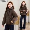 Damenmode Casual Herbst Winter Einfarbig Druck Langarm Jacken & Mäntel Daunenmäntel