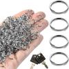 100 Pieces 12MM Keyring Connectors Iron Split Rings Suitable for Jewelry Making and Projects