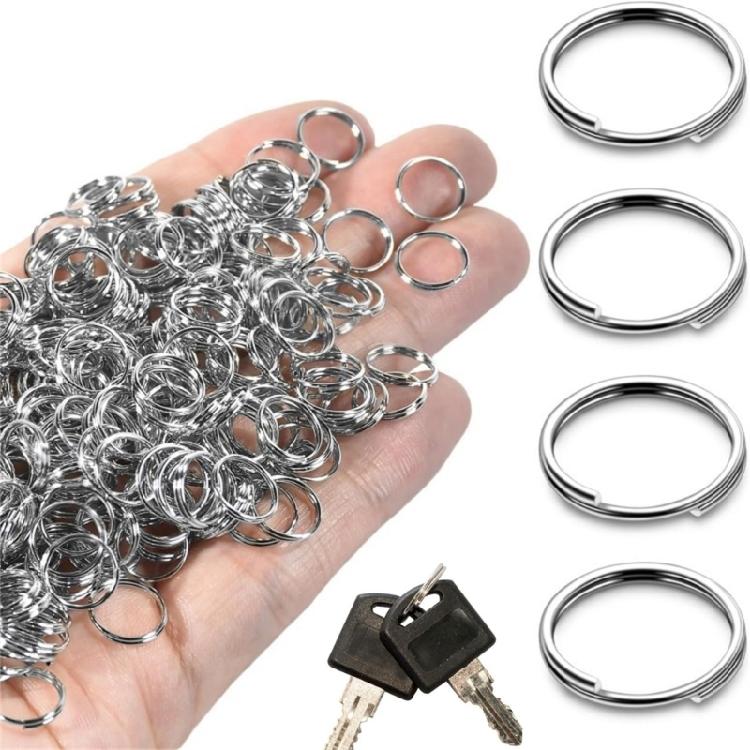100 Pieces 12MM Keyring Connectors Iron Split Rings Suitable for Jewelry Making and Projects