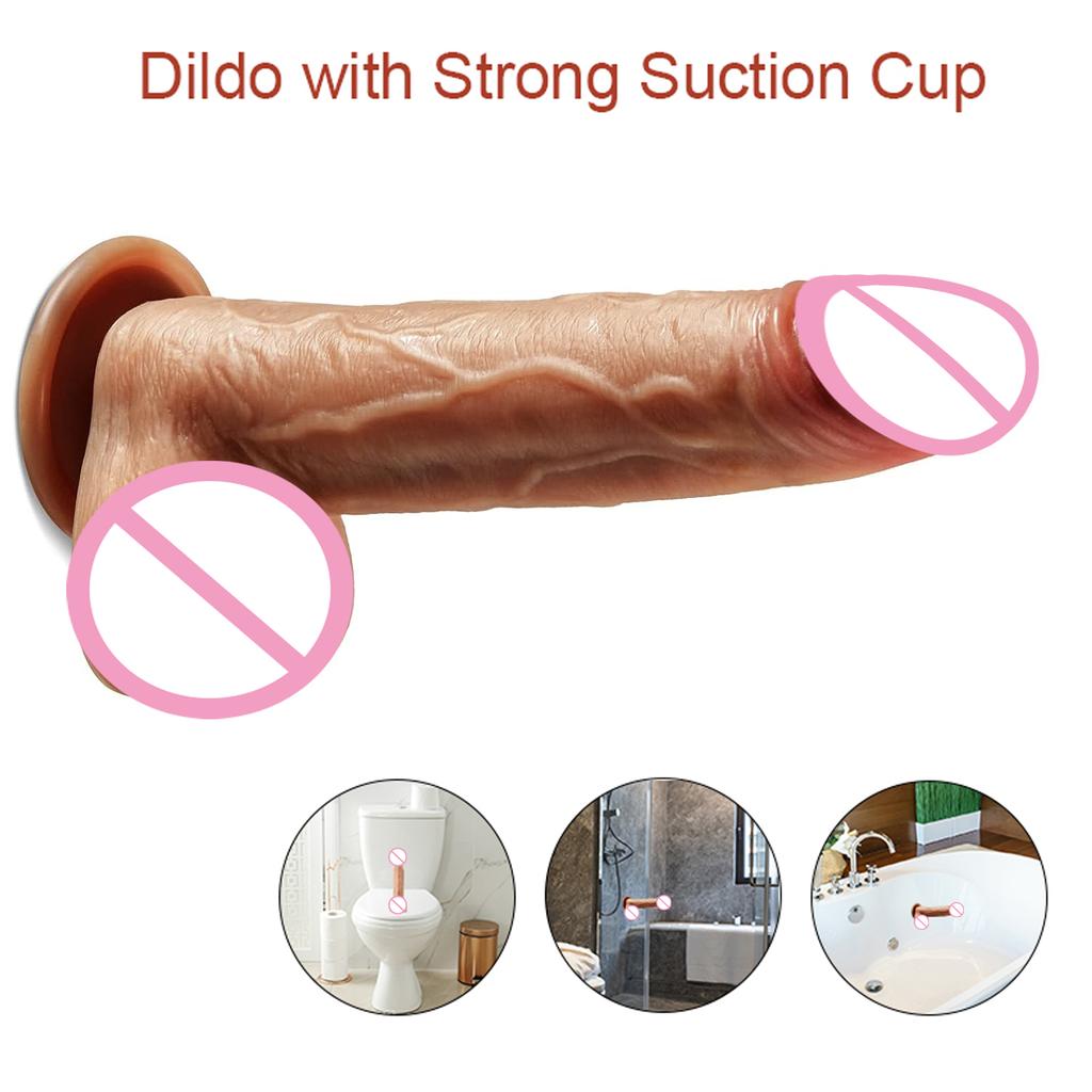 Heating Vibrator Realistic Dildos for Woman Men Soft Cock Big Dick Penis G Spot Vagina Anal Masturbator Sex Toys for Adult 18+