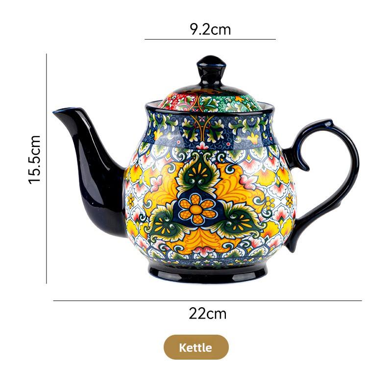 Bohemian Retro Dinnerware Set Salad Bowl Cutlery Ethnic Style Tableware for Home