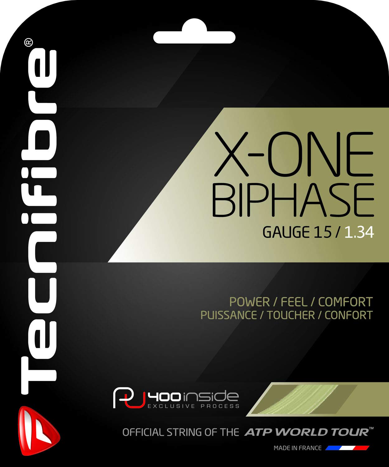 Tecnifibre X-ONE BIPHASE Tennis String, 1.34mm, 12M, TFG903, Natural (NA)