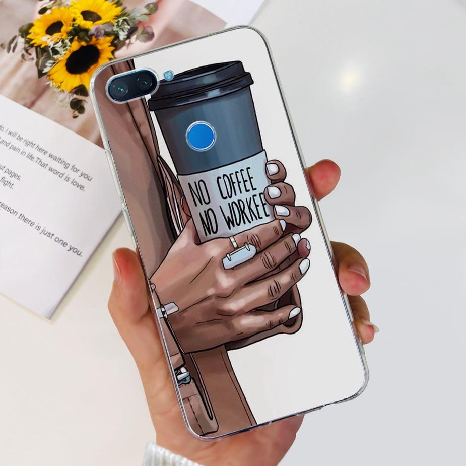 For Xiaomi Mi 8 Lite Case Cute Painted Cover Clear Silicone Phone Case For Xiaomi Mi 8 Lite 8Lite Back Cover 6.26'' Fundas Coque
