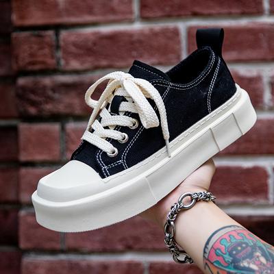Herrenschuhe Canvasschuhe Sommer Neue Atmungsaktive Boardschuhe Herrenmode Vielseitige Sport- Und Freizeitschuhe Mit Dicker Sohle Und Höherer Höhe