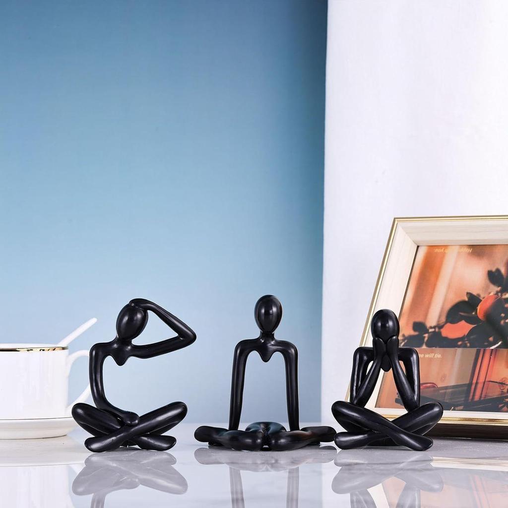 4pcs Decorative Abstract Thinker Men Statue Showpiece Set | Home Decor Items