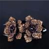 Shiny Rhinestone Hairpin Flower Leaf Duckbill Hair Claws Retro Hair Clips Accessories For Women Shinning Ponytail Headwear