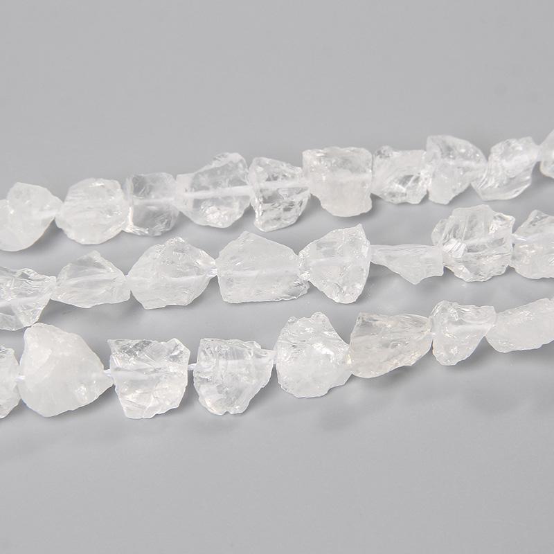 20 pcs 7-11MM Transparent Natural White Clear Crystal Quartz Beads Mineral Semi-precious Stones Bead For Diy Jewelry Making Bulk