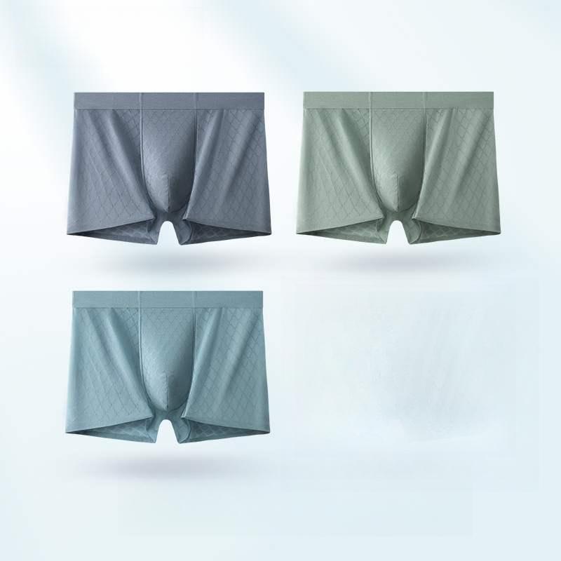 

3 шт. Мужское нижнее белье Мужские трусы с плоскими углами из ледяного шелка Цельные бесшовные трусы-боксеры с четырьмя углами Мужские летние тонкие спортивные трусы-боксеры 3XL