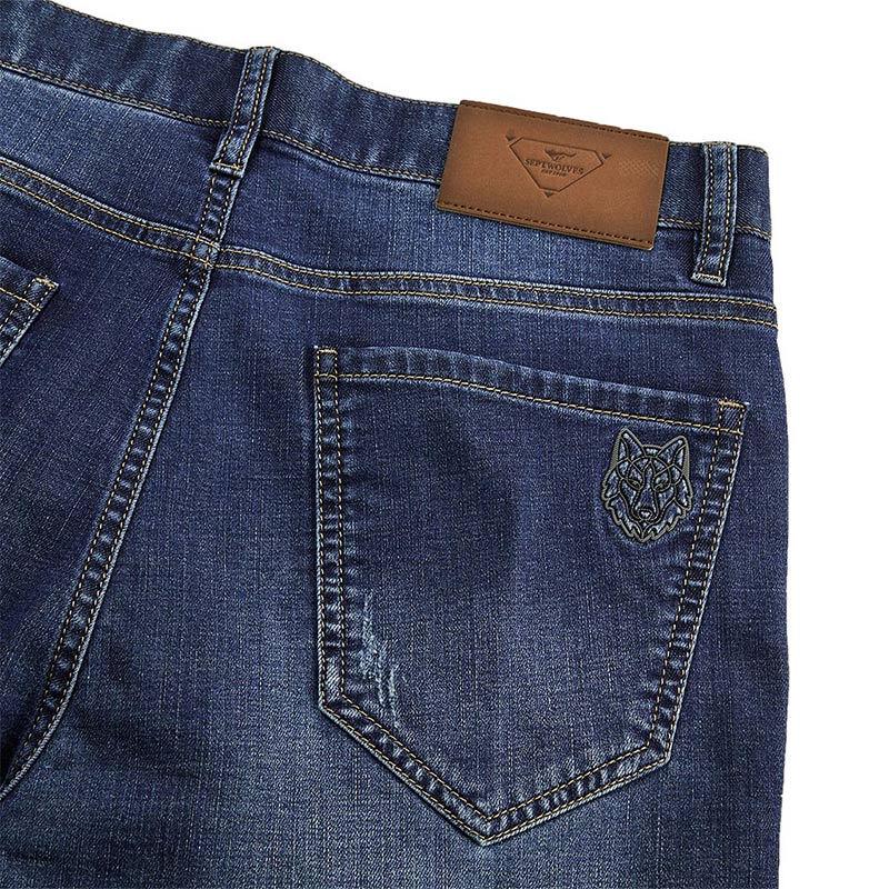 Seven Wolves Men's Lightweight Slim Straight Washed Jeans