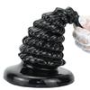10cm Black Large Anal Plug with Suction Cup - Pointed Dilator Toy