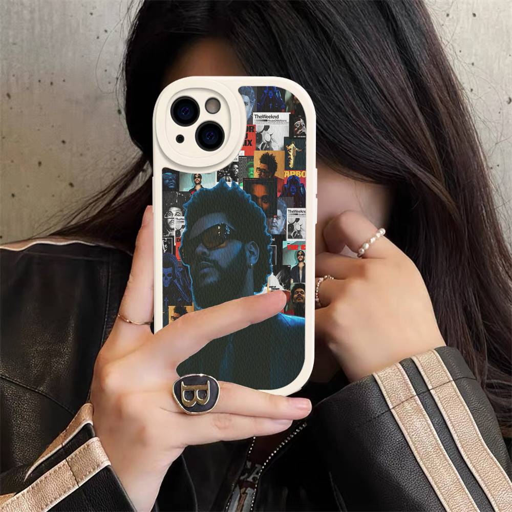 Popular Hip Hop Rapper The Weeknd Phone Cover For IPhone 11 12 13 14 15 16 Pro Max Mini Plus Soft Leather Case