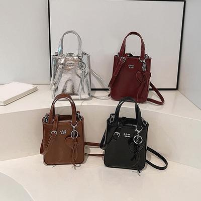 Modna torebka na ramię ze skóry PU Mini srebrne torebki crossbody Wysokiej jakości mała kwadratowa torebka dla kobiet