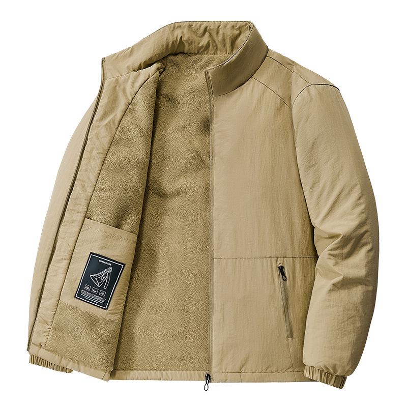 Men's Korean Style Casual Outdoor Sports Jacket - Velvet Thickened Coat, Model 8919.