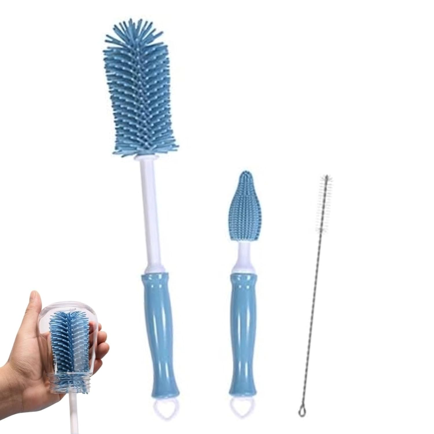 Bottle Brush Silicone Cleaning Gadget Set 3 Pieces