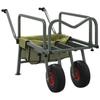 Green Fishing Trolley with 2 Powder-coated Steel Wheels