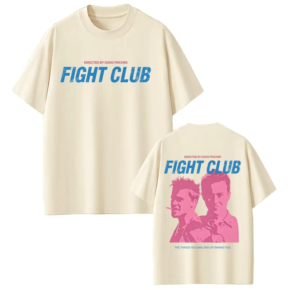 2026 Summer Hot Sale Movie Fight Club Graphic T Shirt Y2k Unisex Unisex Casual Vintage Tshirt Hip Hop Streetwear Oversized Tshirt