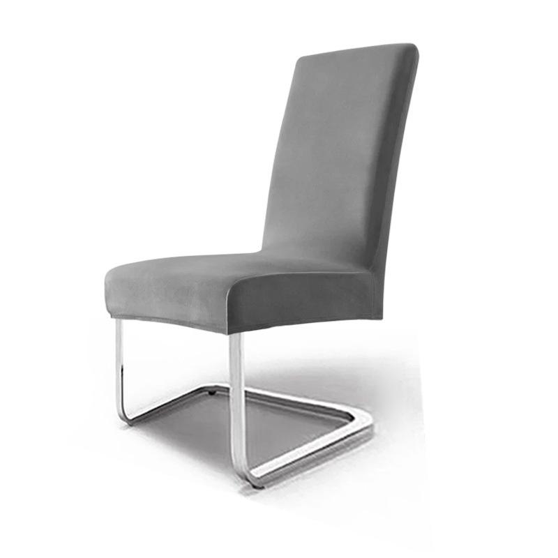 Silver Fox Velvet Elastic Chair Cover: Thick Velvet Fabric for Home & Hotel Dining Chairs, High-End Feel.