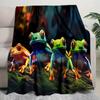 Frog Plush Blanket Suitable All Seasons Soft Comfortable Sofa Office Nap Travel Birthday Gift Christmas Present